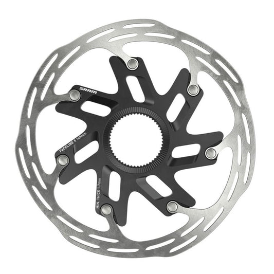 SRAM Paceline X Disc Brake Rotor - 160mm Center Lock Silver/Black