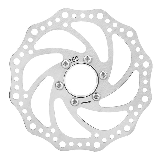KooingTech 160mm Disc Brake Rotor 160mm Rotor with 6pcs Bolts Stainless Steel Bike Brake Rotor for Mountain Bike Replacement Accessories