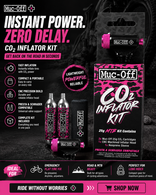 MTB CO2 Quick Pump Kit - Universal Valve Compatibility