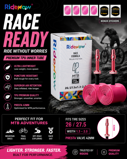 RideNow Ultra-Light TPU MTB Tube Twin-Pack with Presta Valve
