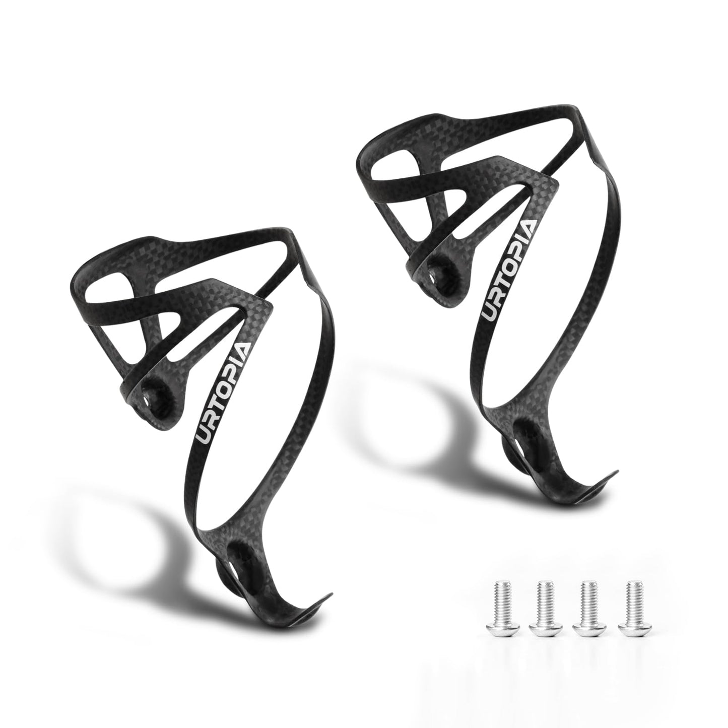 Full Carbon Fiber Bike Water Bottle Holder Ultra-Light Water Bottle Cage for Bike High Strength Durable Carbon Cup Holder for Bike Road Bike Mountain Bike Electric Bike (2pack)