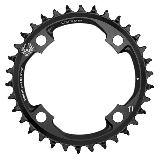 SRAM X-Sync 2 Chainring 34t 104 BCD Bolt Circle Diameter Steel Eagle Black