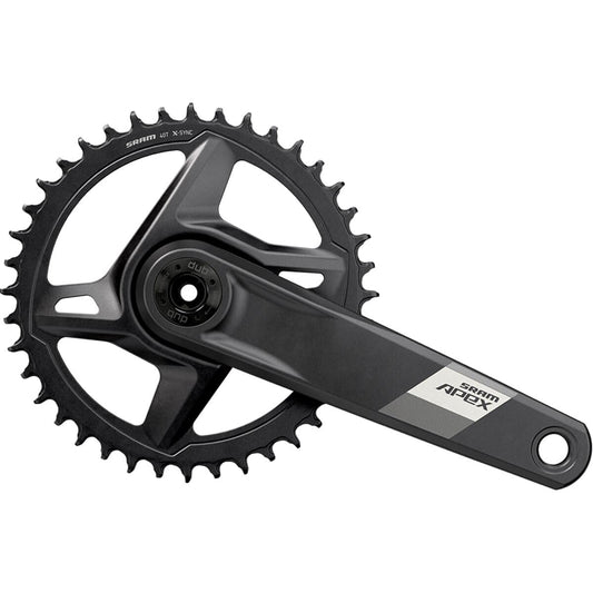 SRAM Apex D1 Crankset Speed: 12 Spindle: 28.99mm BCD: Direct Mount 40 Dub 175mm Black Road Disc