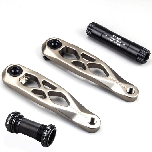 MTB Bicycle Crankset DUB 29 R-SPEC Trail Enduro Bicycle Hollow Bike Crank 165/170/175mm Spindle CNC for E-BIKE (Titanium Crank 170mm)