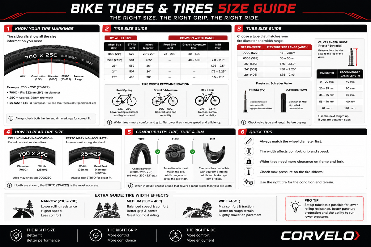 Tube and Tire Size Guide