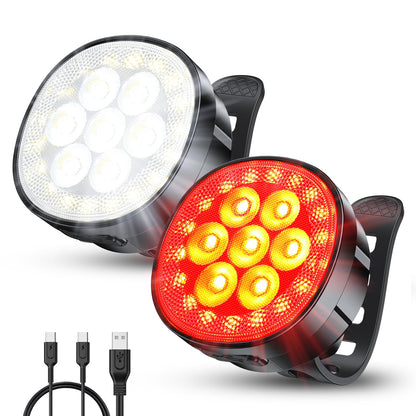 CyclistPro LED Light Set [8+12 Modes] USB Quick-Charge
