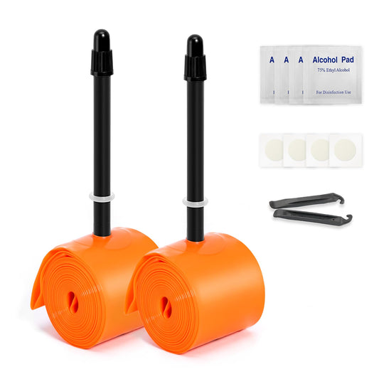 TPU 700C×23-35C Bike Inner Tube: Lightweight Road Bicycle Tube with 45mm/65mm/85mm Presta Valves (Include 4PCS Bike Tube Patch Repair Kit)