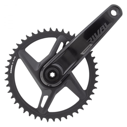 SRAM Rival 1 AXS Wide Crankset - 175mm 12-Speed 46t 8-Bolt Direct Mount DUB Spindle Interface Black D1