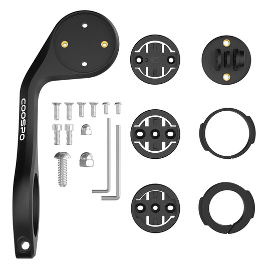 CooSpo Bike Computer Mount Quick Release Mount for Garmin Wahoo Bryton Bike Computer Out Front Cycling Computer Extended Mount