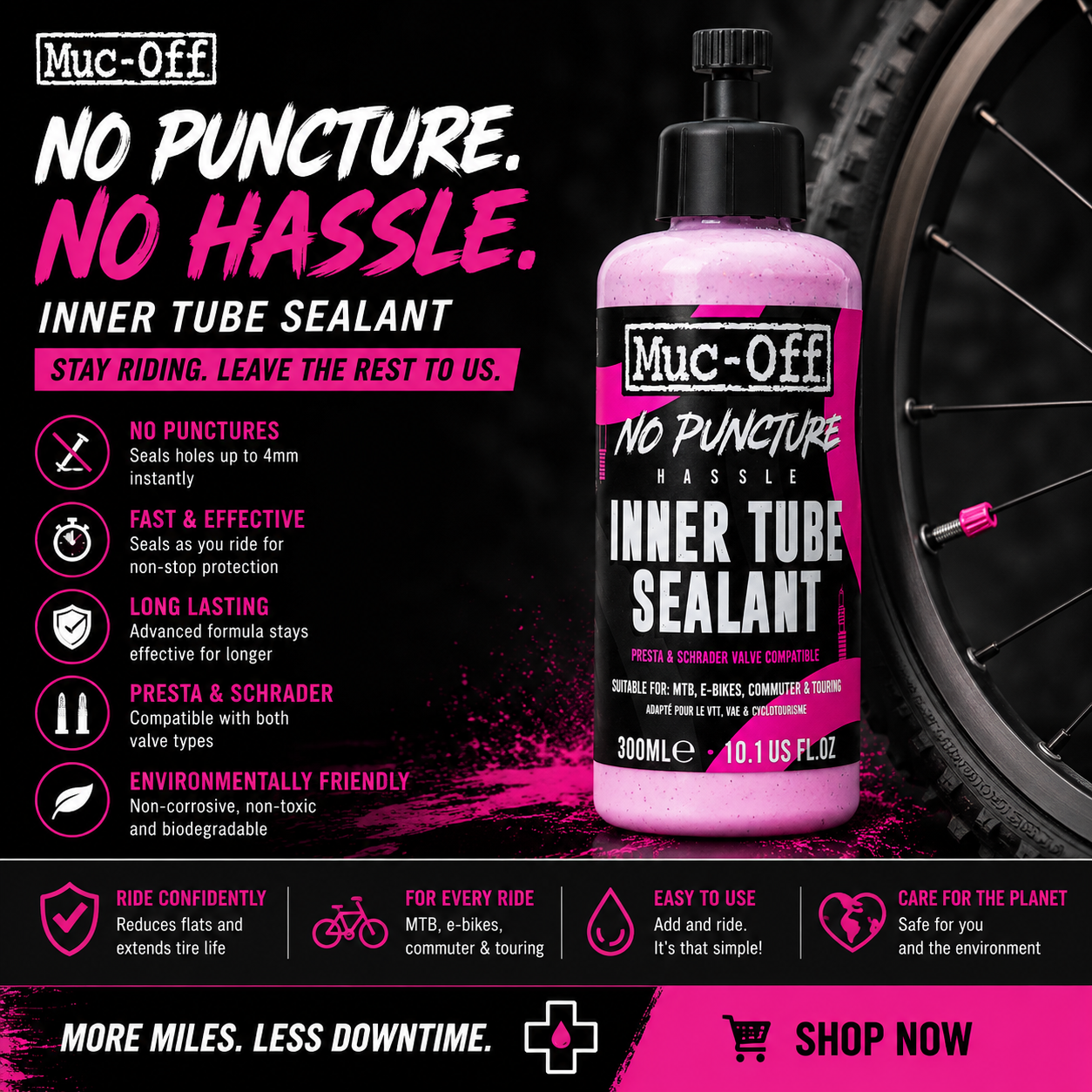 Muc-Off Cycle Guard 10 oz - Inner Tube and Tire Sealant for All Bikes
