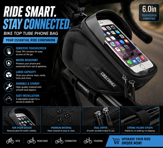 Multifunctional Bike Handlebar Bag for Cycling