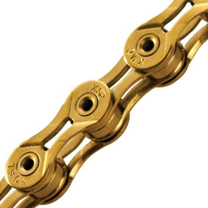 KMC X9 Super Light Titanium Nitride Gold Coat 9-Speed X-Series Bicycle Chain Compatible with Shimano SRAM Campagnolo and All Major Systems