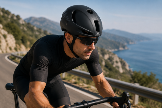 Kask Utopia Y Road Cycling Helmet - Aerodynamic & Reflective - Black Matt - Small